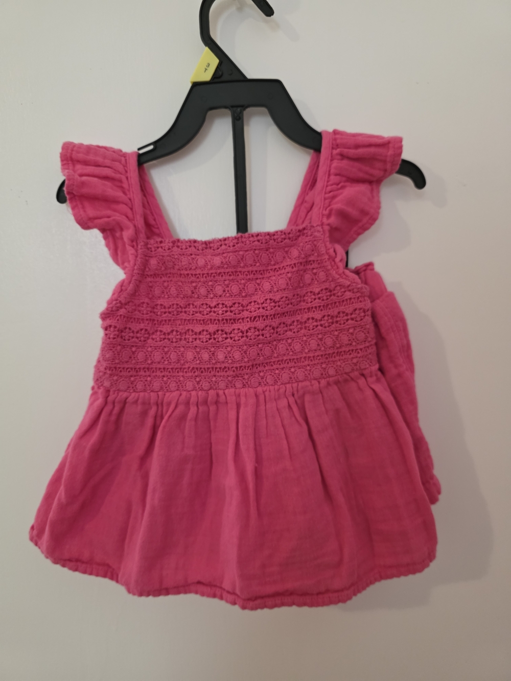 Cat & Jack Hot Pink Smocked Ruffle Tank Top